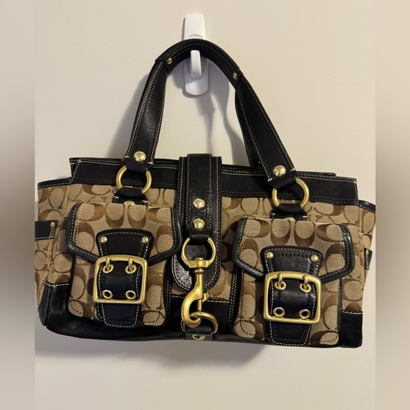Coach Handbags - Coach Y2K Mandy 65th Anniversary Signature Legacy Satchel 10341 Brass.*Rare* 😍